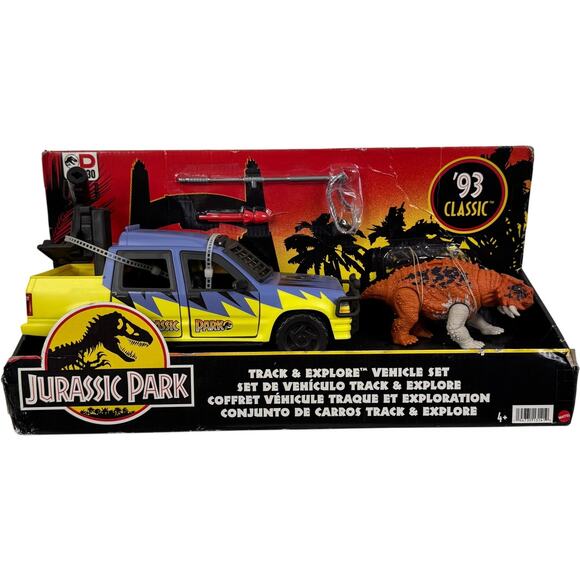 Jurassic Park '93 Classic 30th Anniversary Track & Explore Vehicle Set - Picture 1 of 10